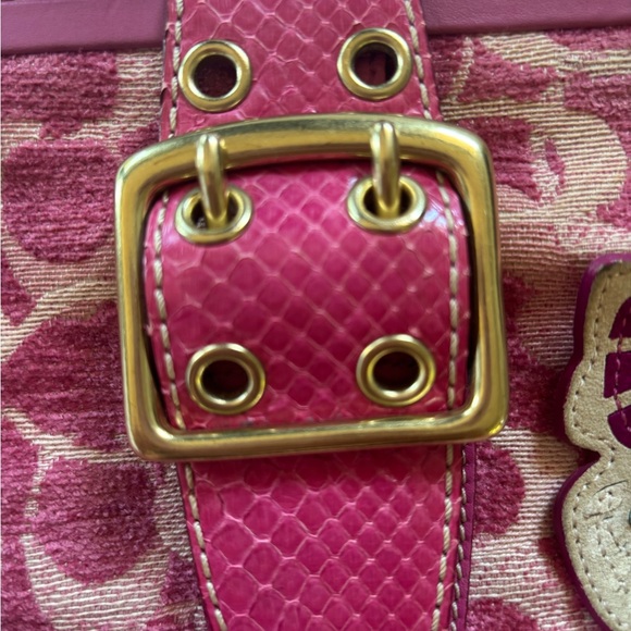 Vintage Coach Chenile Python Shoulder Bag - Picture 3 of 10